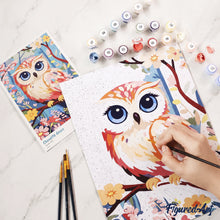 Carica l'immagine nel visualizzatore di Gallery, Kit Regalo per Dipingere con i Numeri - Dolce Gufo