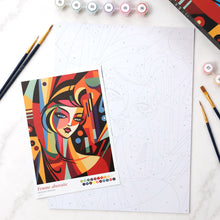 Carica l'immagine nel visualizzatore di Gallery, Kit Regalo per Dipingere con i Numeri - Donna Astratta
