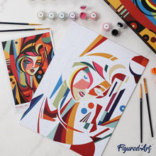 Carica l'immagine nel visualizzatore di Gallery, Kit Regalo per Dipingere con i Numeri - Donna Astratta