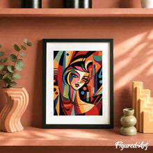 Carica l'immagine nel visualizzatore di Gallery, Kit Regalo per Dipingere con i Numeri - Donna Astratta