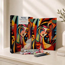 Carica l'immagine nel visualizzatore di Gallery, Kit Regalo per Dipingere con i Numeri - Donna Astratta