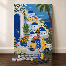 Carica l'immagine nel visualizzatore di Gallery, Kit Regalo per Dipingere con i Numeri - Fuga a Santorini