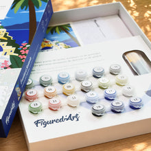 Carica l'immagine nel visualizzatore di Gallery, Kit Regalo per Dipingere con i Numeri - Fuga a Santorini
