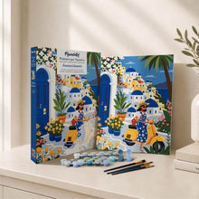 Carica l'immagine nel visualizzatore di Gallery, Kit Regalo per Dipingere con i Numeri - Fuga a Santorini