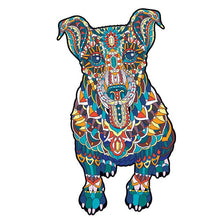 Carica l&#39;immagine nel visualizzatore di Gallery, Puzzle 2D in legno - Cane Mandala