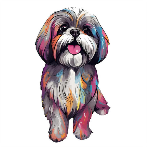Puzzle 2D in legno - Cane Shih Tzu