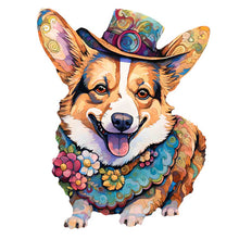 Carica l&#39;immagine nel visualizzatore di Gallery, Puzzle 2D in legno - Corgi Gentiluomo