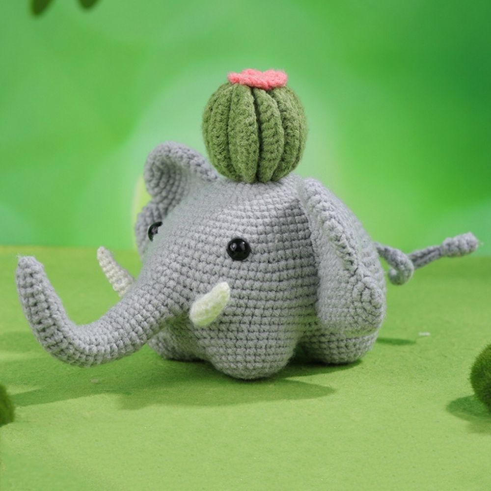 Kit Amigurumi - Elefante con Cactus Figured'Art