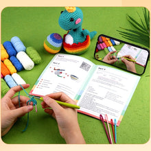 Carica l&#39;immagine nel visualizzatore di Gallery, Kit Amigurumi - Re Dino con Uovo Arcobaleno
