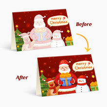 Carica l&#39;immagine nel visualizzatore di Gallery, Dipingere con i numeri Set di 6 Biglietti di Natale Fai da Te - Serie 1