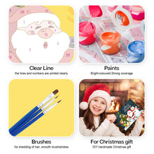 Carica l&#39;immagine nel visualizzatore di Gallery, Dipingere con i numeri Set di 6 Biglietti di Natale Fai da Te - Serie 1