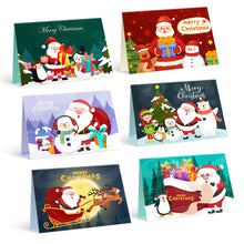 Carica l&#39;immagine nel visualizzatore di Gallery, Dipingere con i numeri Set di 6 Biglietti di Natale Fai da Te - Serie 1