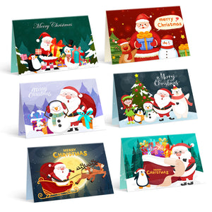 Dipingere con i numeri Set di 6 Biglietti di Natale Fai da Te - Serie 1