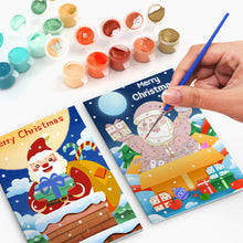Carica l&#39;immagine nel visualizzatore di Gallery, Dipingere con i numeri Set di 6 Biglietti di Natale Fai da Te - Serie 2