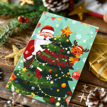 Carica l&#39;immagine nel visualizzatore di Gallery, Dipingere con i numeri Set di 6 Biglietti di Natale Fai da Te - Serie 2