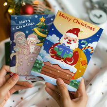 Carica l&#39;immagine nel visualizzatore di Gallery, Dipingere con i numeri Set di 6 Biglietti di Natale Fai da Te - Serie 2