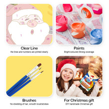 Carica l&#39;immagine nel visualizzatore di Gallery, Dipingere con i numeri Set di 6 Biglietti di Natale Fai da Te - Serie 2