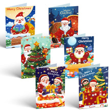 Carica l&#39;immagine nel visualizzatore di Gallery, Dipingere con i numeri Set di 6 Biglietti di Natale Fai da Te - Serie 2