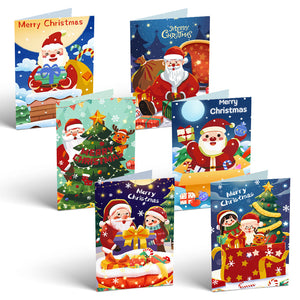 Dipingere con i numeri Set di 6 Biglietti di Natale Fai da Te - Serie 2