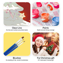 Carica l&#39;immagine nel visualizzatore di Gallery, Dipingere con i numeri Set di 6 Biglietti di Natale Fai da Te - Serie 3