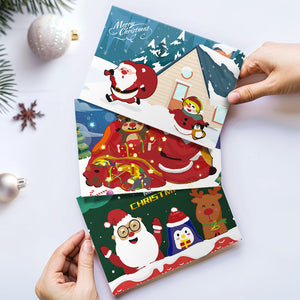 Dipingere con i numeri Set di 6 Biglietti di Natale Fai da Te - Serie 4