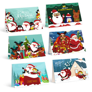 Dipingere con i numeri Set di 6 Biglietti di Natale Fai da Te - Serie 4