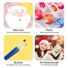 Carica l&#39;immagine nel visualizzatore di Gallery, Dipingere con i numeri Set di 6 Biglietti di Natale Fai da Te - Serie 5