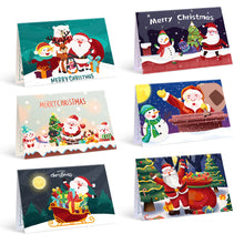 Carica l&#39;immagine nel visualizzatore di Gallery, Dipingere con i numeri Set di 6 Biglietti di Natale Fai da Te - Serie 5