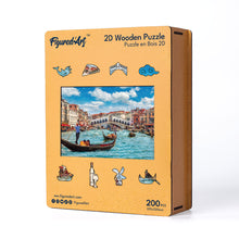 Carica l&#39;immagine nel visualizzatore di Gallery, Puzzle in Legno Adulti - Scena del Canale di Venezia