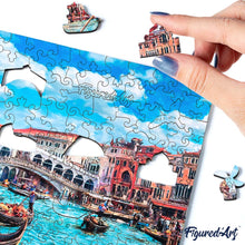Carica l&#39;immagine nel visualizzatore di Gallery, Puzzle in Legno Adulti - Scena del Canale di Venezia