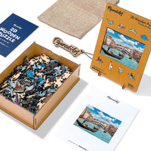 Carica l&#39;immagine nel visualizzatore di Gallery, Puzzle in Legno Adulti - Scena del Canale di Venezia
