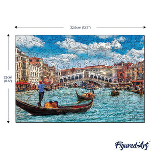 Puzzle in Legno Adulti - Scena del Canale di Venezia