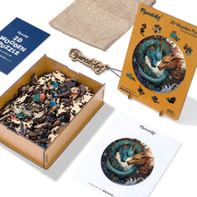 Carica l&#39;immagine nel visualizzatore di Gallery, Puzzle in Legno Adulti - Diade di Draghi