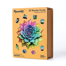 Carica l&#39;immagine nel visualizzatore di Gallery, Puzzle in Legno Adulti - Pianta grassa multicolore