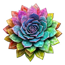Carica l&#39;immagine nel visualizzatore di Gallery, Puzzle in Legno Adulti - Pianta grassa multicolore