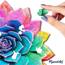 Carica l&#39;immagine nel visualizzatore di Gallery, Puzzle in Legno Adulti - Pianta grassa multicolore