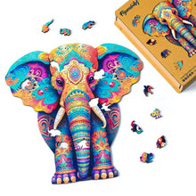 Carica l&#39;immagine nel visualizzatore di Gallery, Puzzle in Legno Adulti - Elefante Maestoso