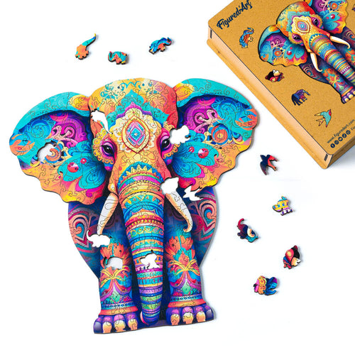 Puzzle in Legno Adulti - Elefante Maestoso
