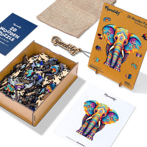 Puzzle in Legno Adulti - Elefante Maestoso
