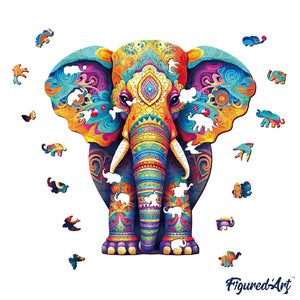 Puzzle in Legno Adulti - Elefante Maestoso