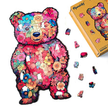 Carica l&#39;immagine nel visualizzatore di Gallery, Puzzle in Legno Adulti - Orsacchiotto Floreale