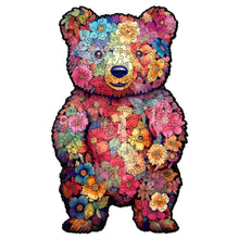 Carica l&#39;immagine nel visualizzatore di Gallery, Puzzle in Legno Adulti - Orsacchiotto Floreale