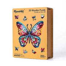 Carica l&#39;immagine nel visualizzatore di Gallery, Puzzle in Legno Adulti - Sgargiante Farfalla Multicolore
