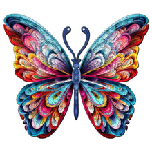 Carica l&#39;immagine nel visualizzatore di Gallery, Puzzle in Legno Adulti - Sgargiante Farfalla Multicolore