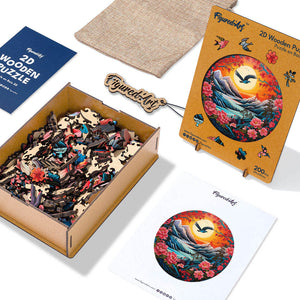 Puzzle in Legno Adulti - Tramonto in montagna