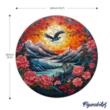 Carica l&#39;immagine nel visualizzatore di Gallery, Puzzle in Legno Adulti - Tramonto in montagna