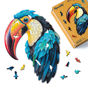 Puzzle in Legno Adulti - Tucano colorato