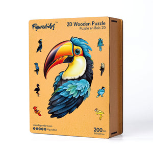 Puzzle in Legno Adulti - Tucano colorato