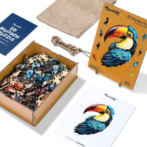 Puzzle in Legno Adulti - Tucano colorato