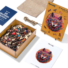 Carica l&#39;immagine nel visualizzatore di Gallery, Puzzle in Legno Adulti - Lupo Mandala